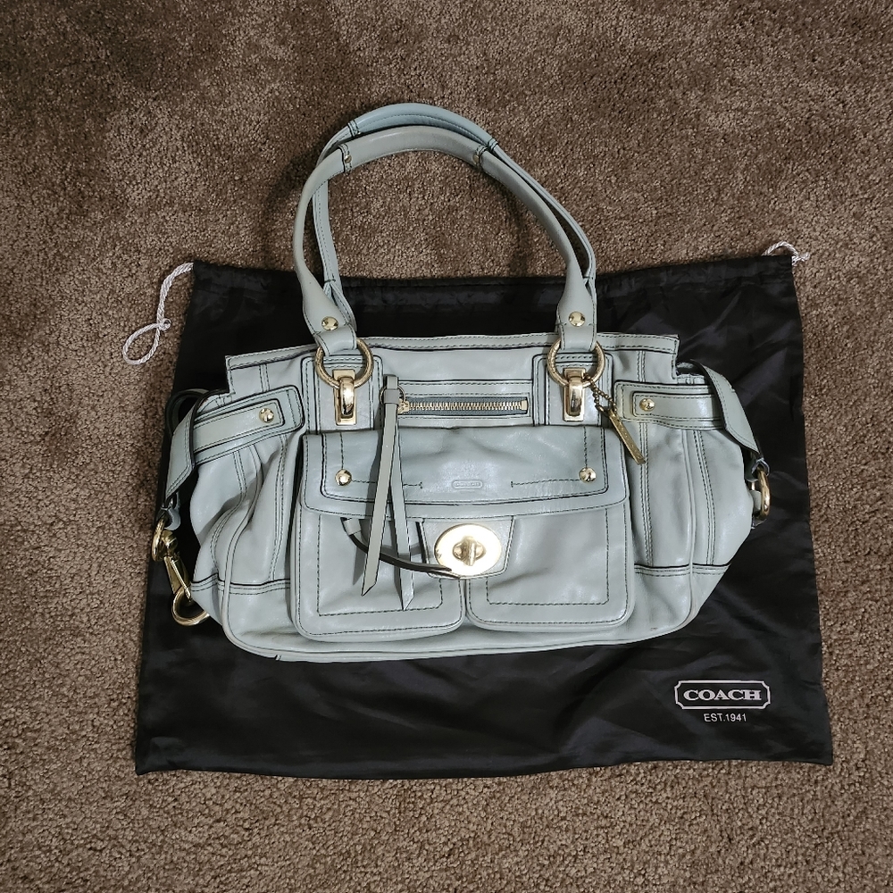 Mint Green Coach handbag